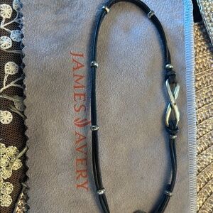 James Avery Leather Bracelet with Silver Details
